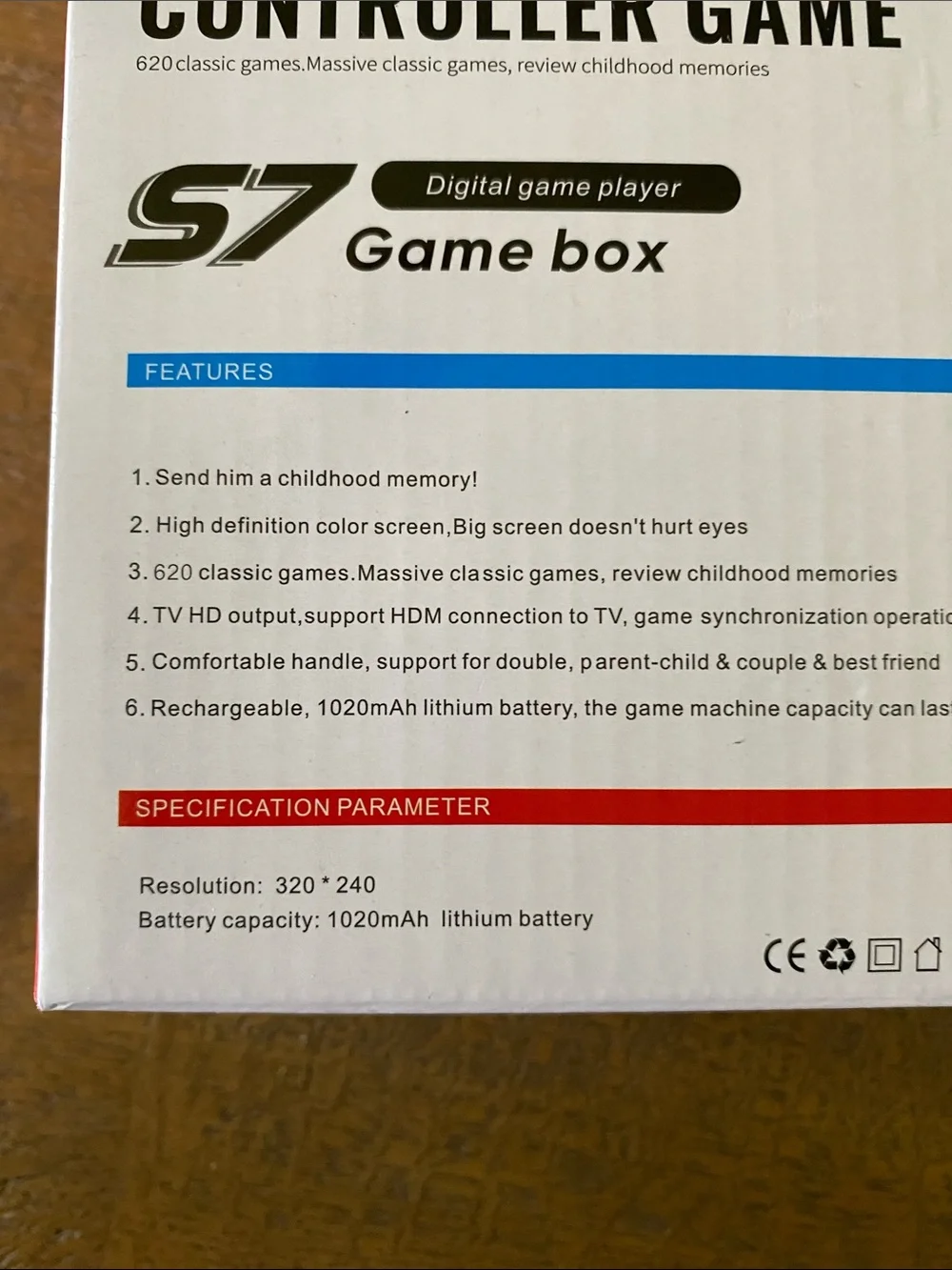 2- Dual-Color HandheldRetroGame- Red and Blue